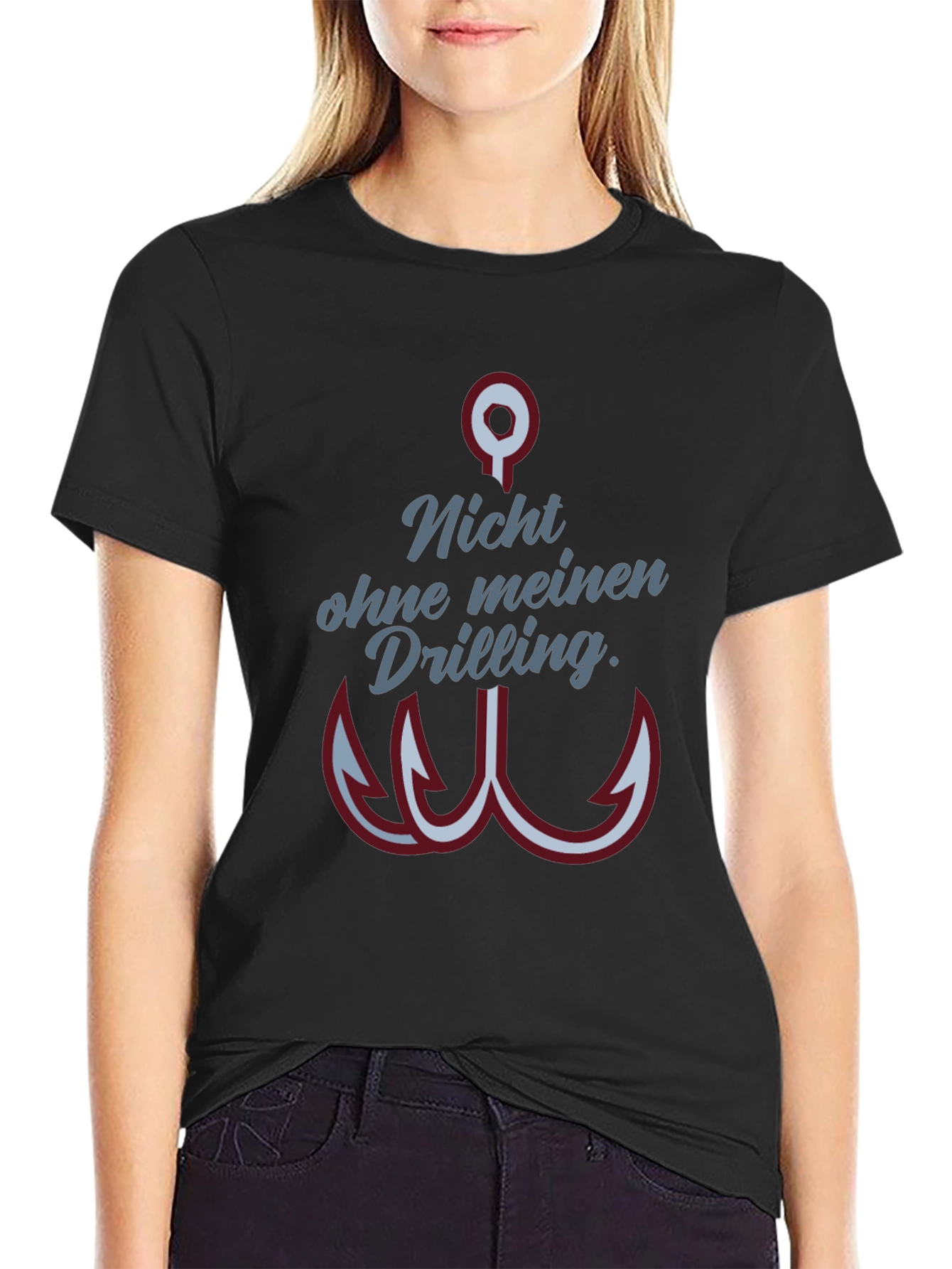 Fishing Hook Tee - Nicht ohne meinen Drilling