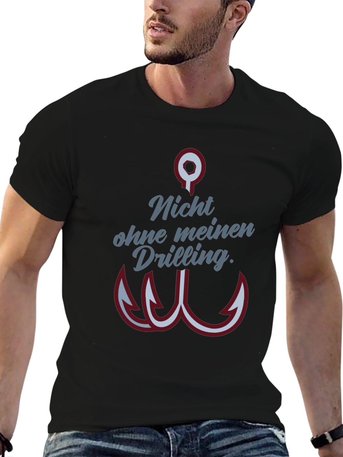 Fishing Hook Tee - Nicht ohne meinen Drilling