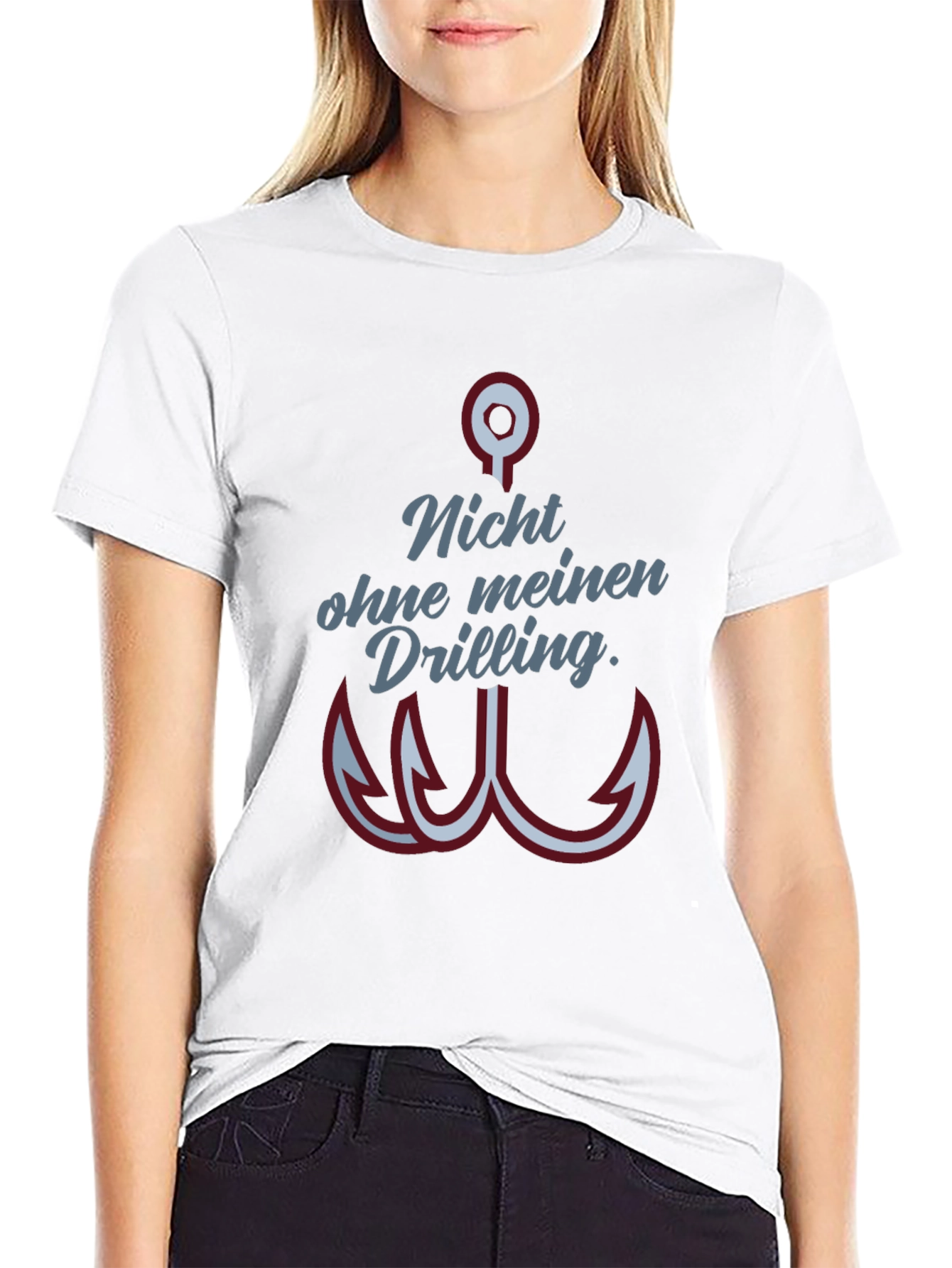 Fishing Hook Tee - Nicht ohne meinen Drilling