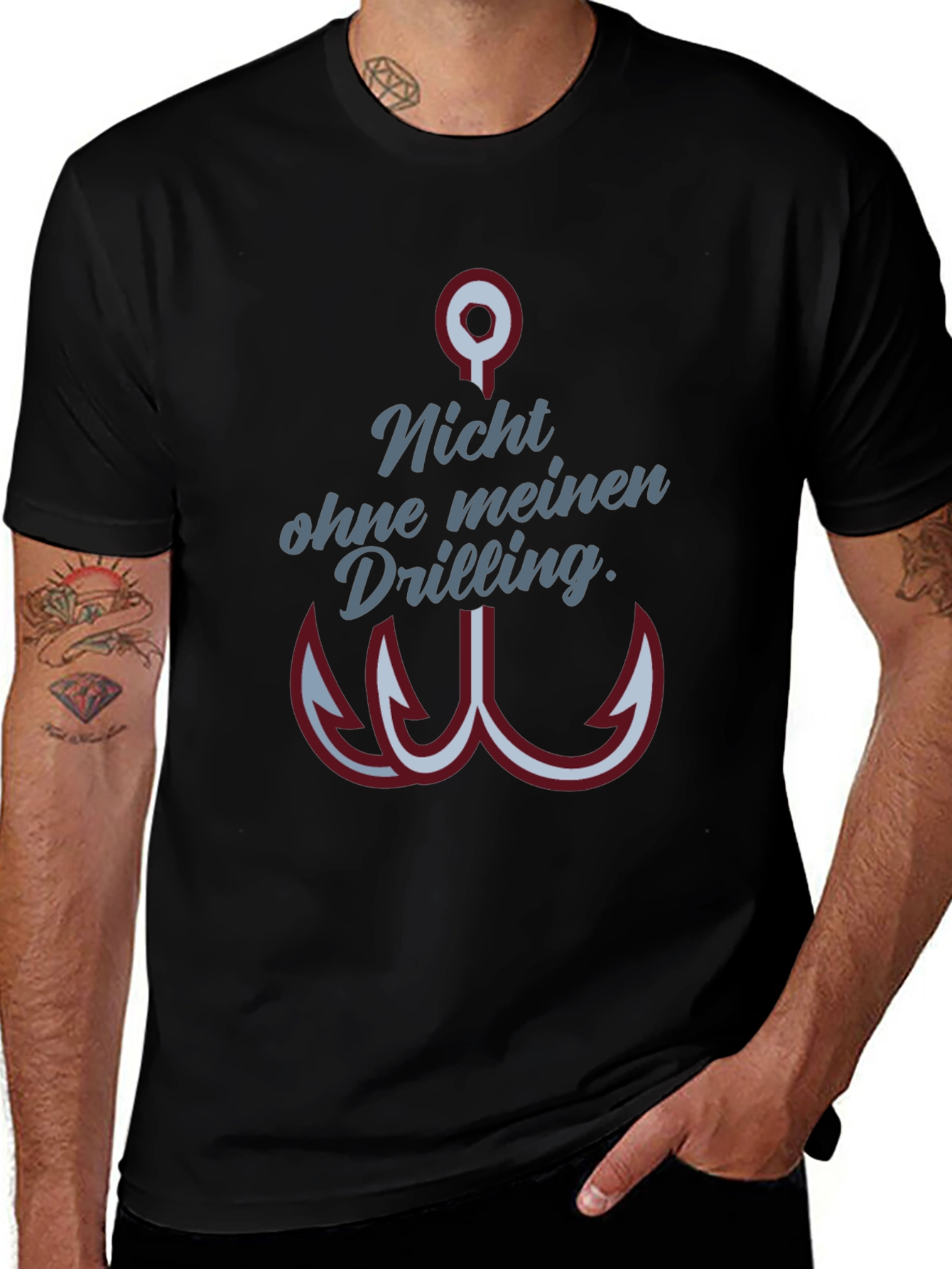 Fishing Hook Tee - Nicht ohne meinen Drilling