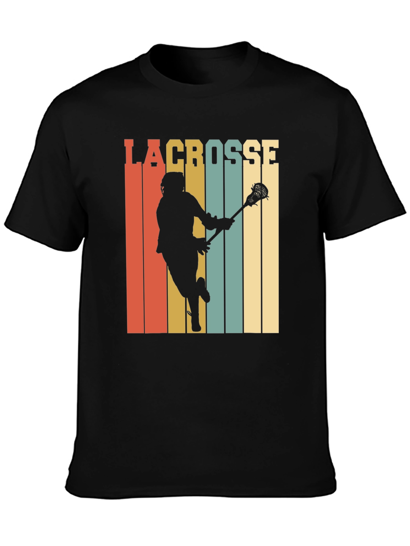 Retro Lacrosse Player Graphic Tee