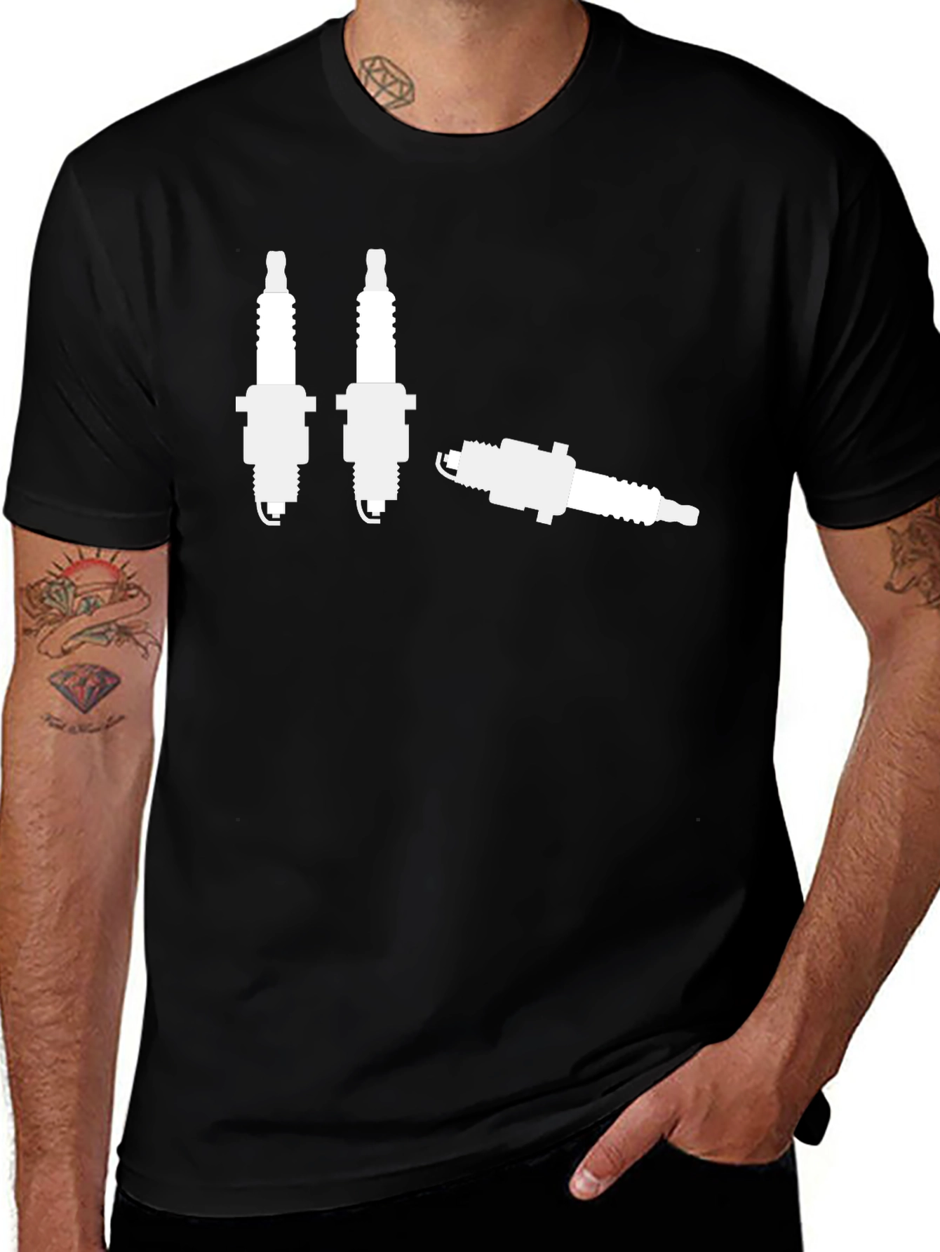 Spark Plug Graphic Tee - Auto Enthusiast Shirt