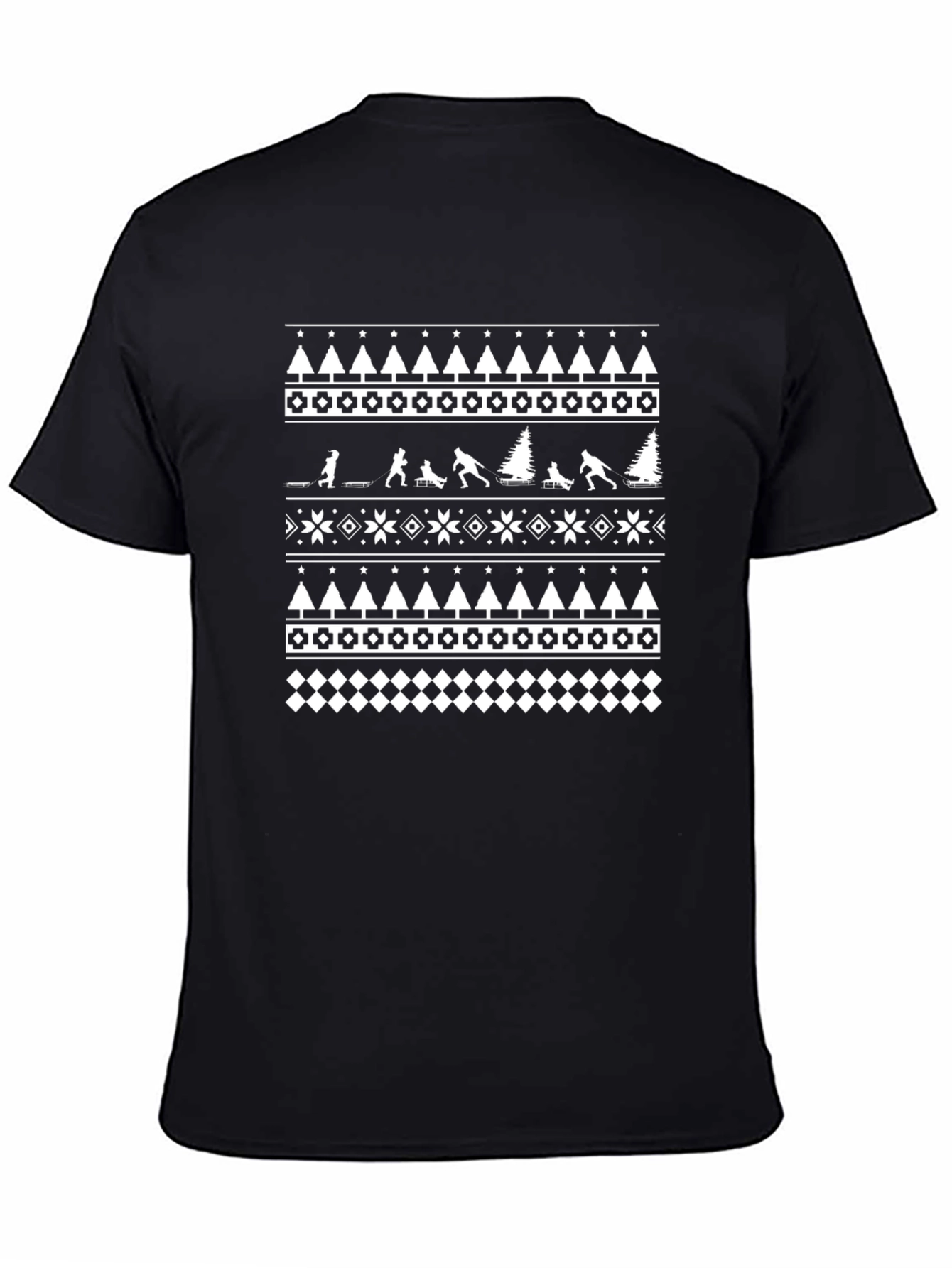 Skateboarding Winter Pattern T-Shirt