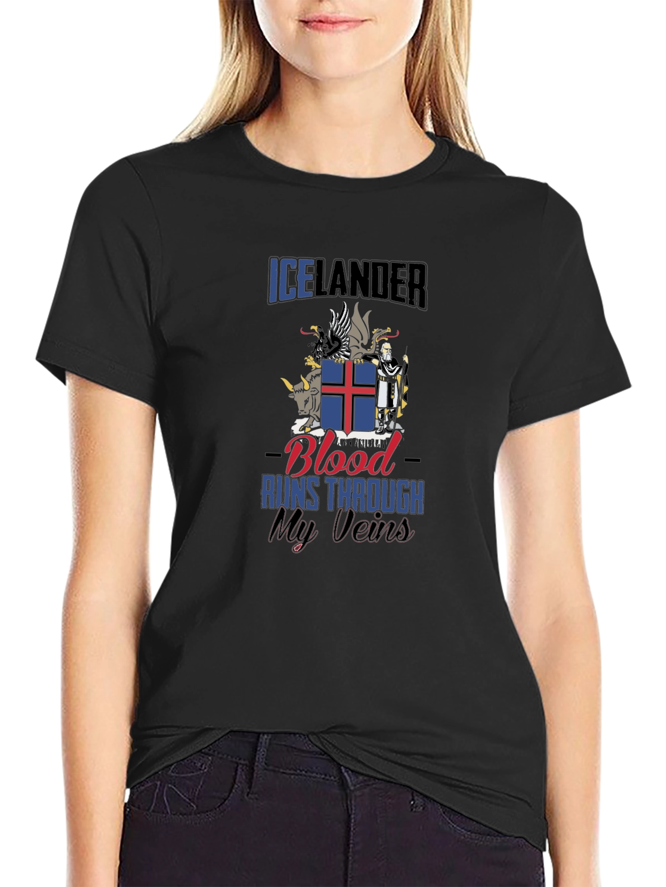 Icelandic Pride T-Shirt - Blood Runs Through My Veins