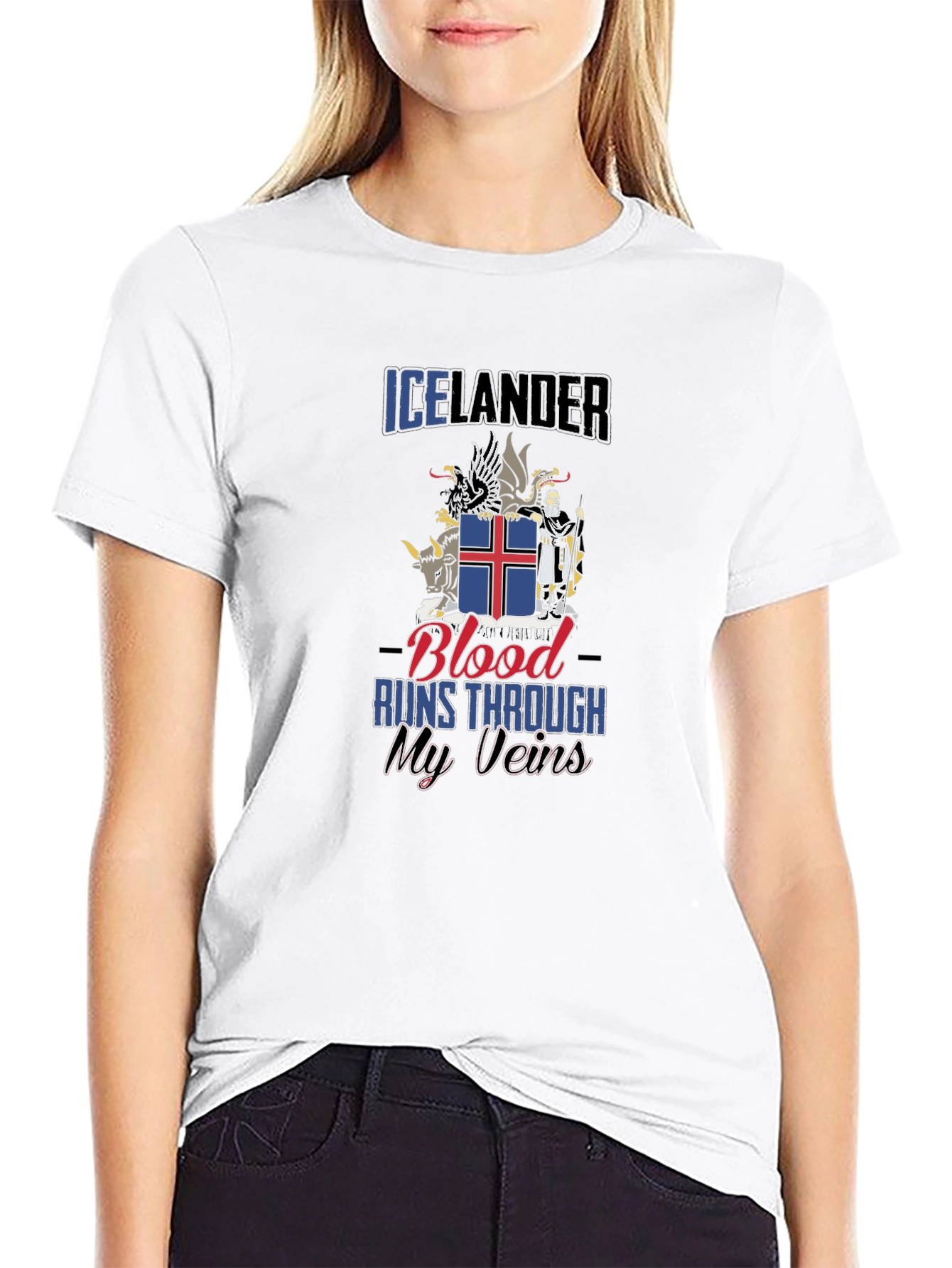 Icelandic Pride T-Shirt - Blood Runs Through My Veins