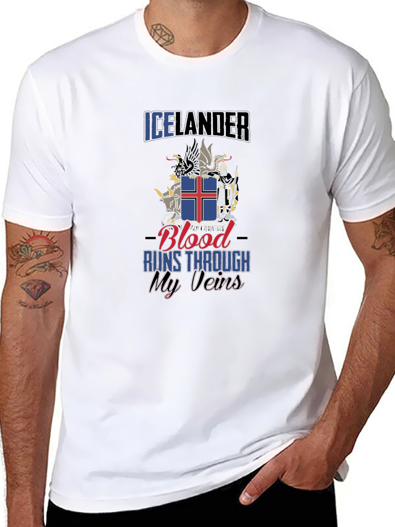 Icelandic Pride T-Shirt - Blood Runs Through My Veins