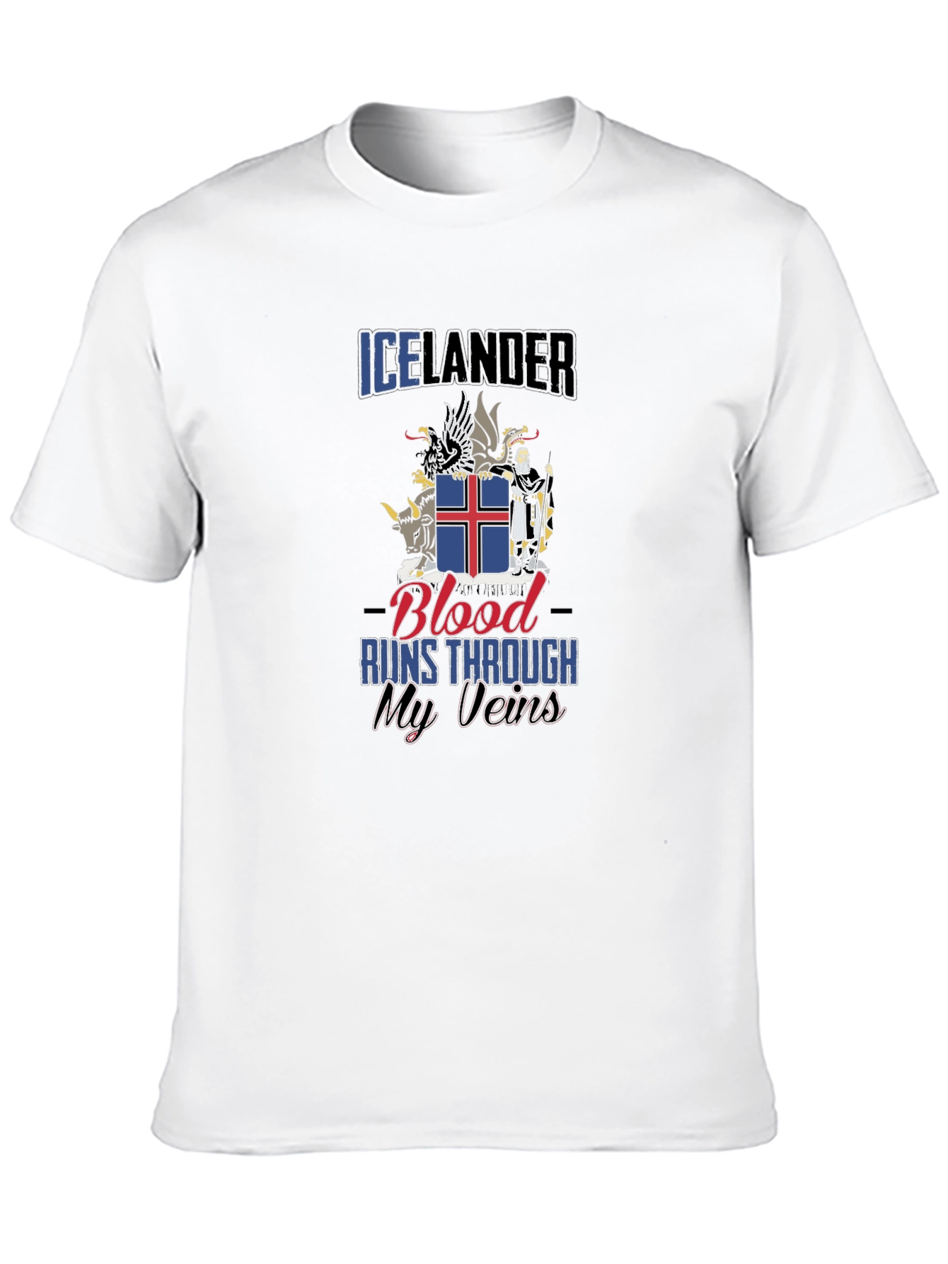 Icelandic Pride T-Shirt - Blood Runs Through My Veins