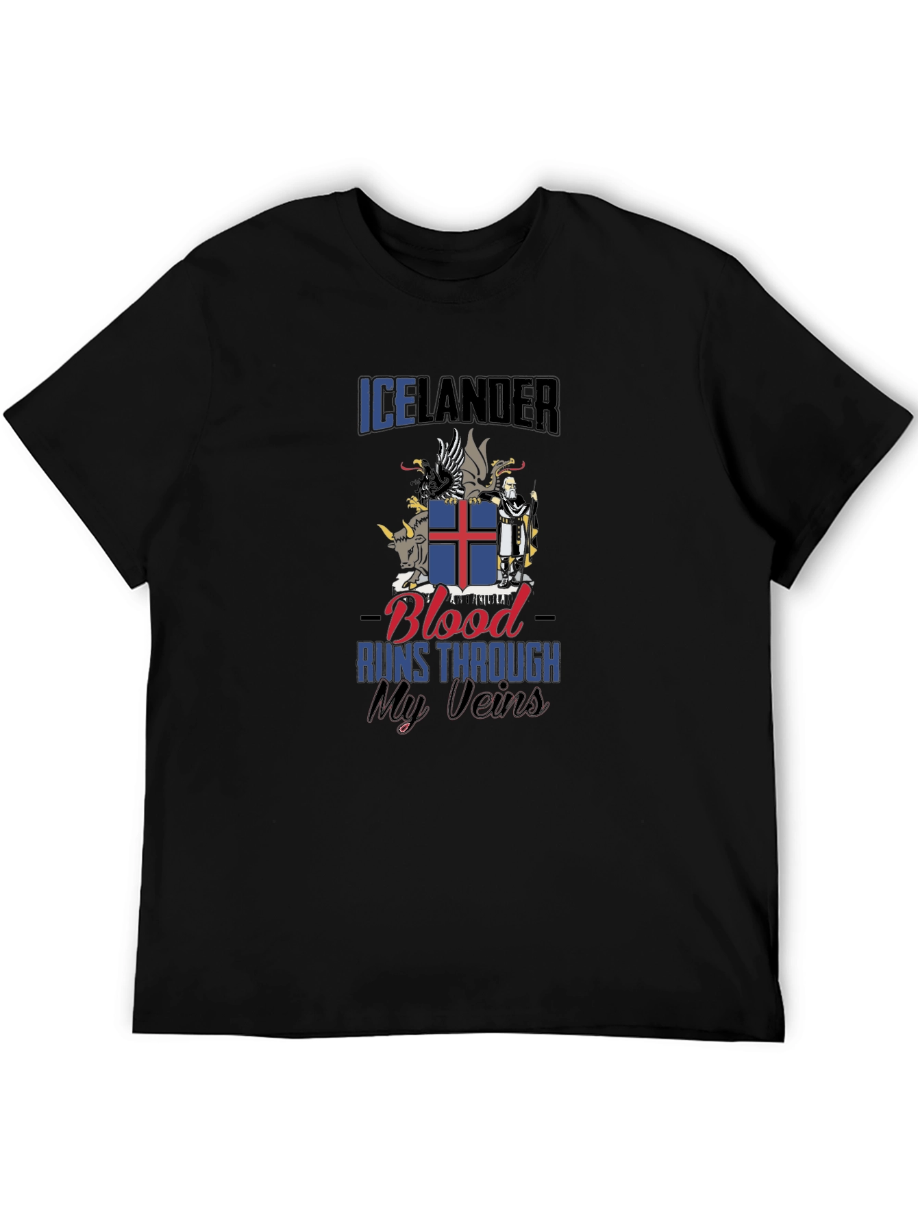 Icelandic Pride T-Shirt - Blood Runs Through My Veins