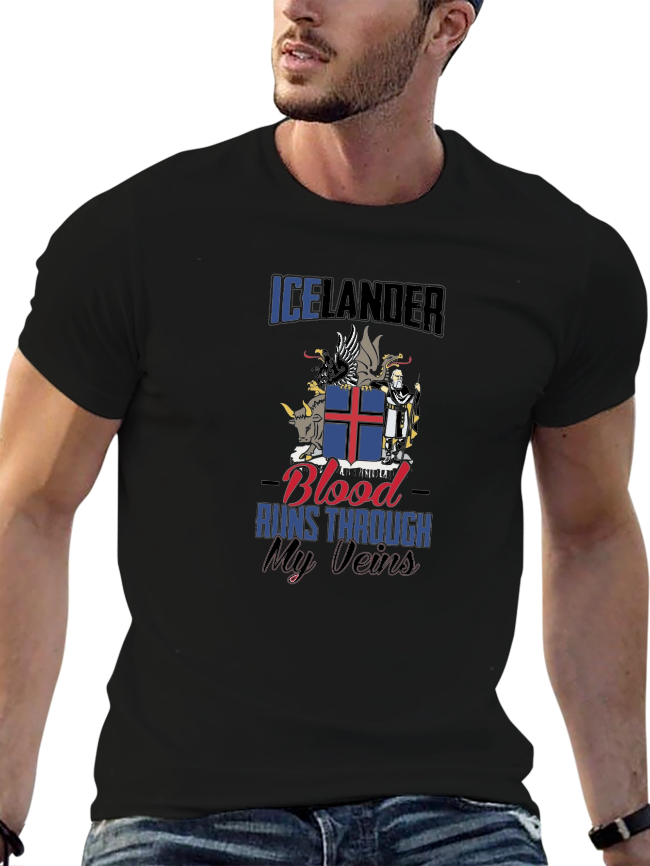 Icelandic Pride T-Shirt - Blood Runs Through My Veins