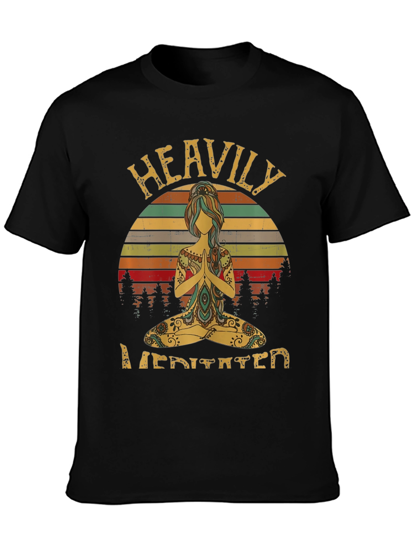 Heavily Meditated Graphic T-Shirt Yoga Tee