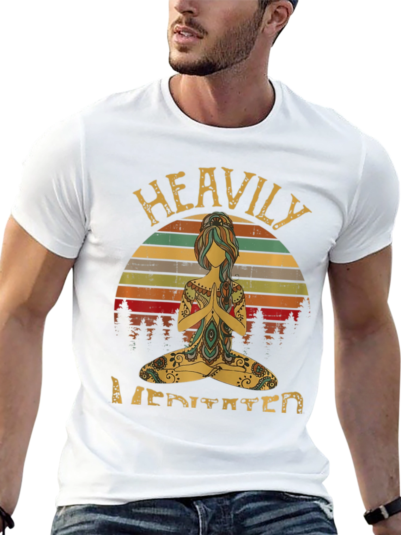 Heavily Meditated Graphic T-Shirt Yoga Tee