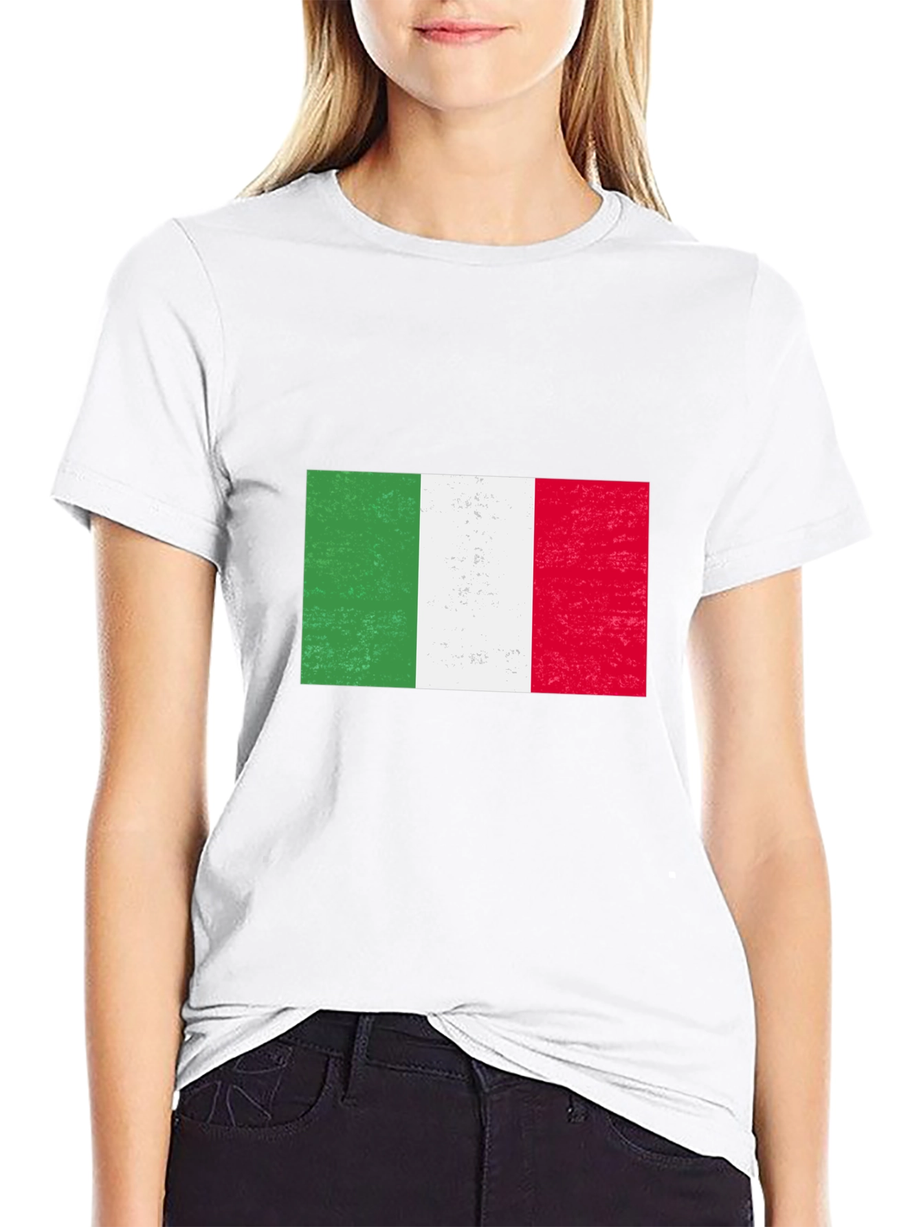 Italian Flag Graphic Tee - Black