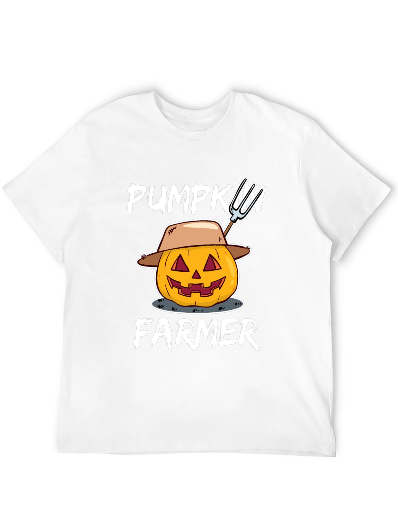 Pumpkin Farmer Graphic Tee - Halloween Harvest Shirt