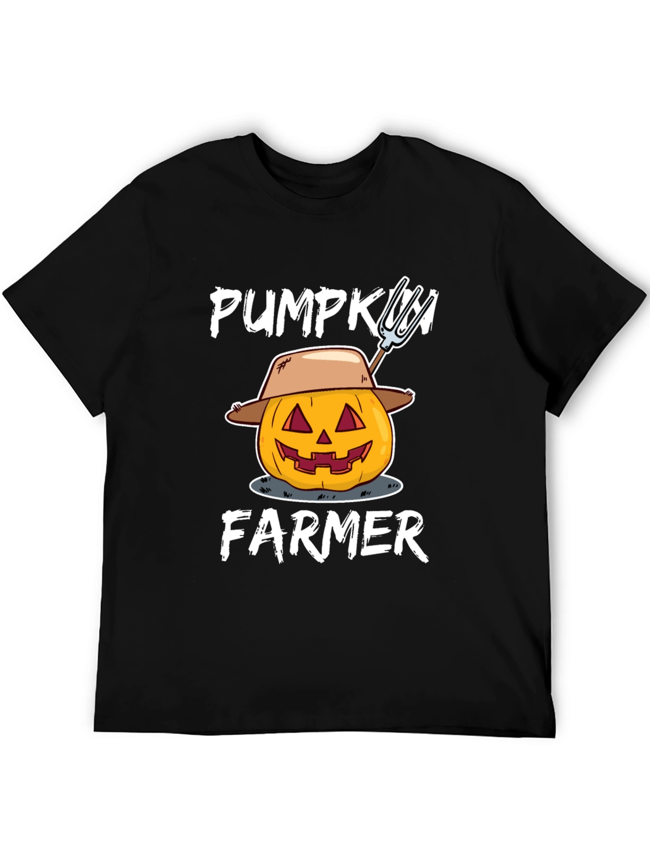 Pumpkin Farmer Graphic Tee - Halloween Harvest Shirt