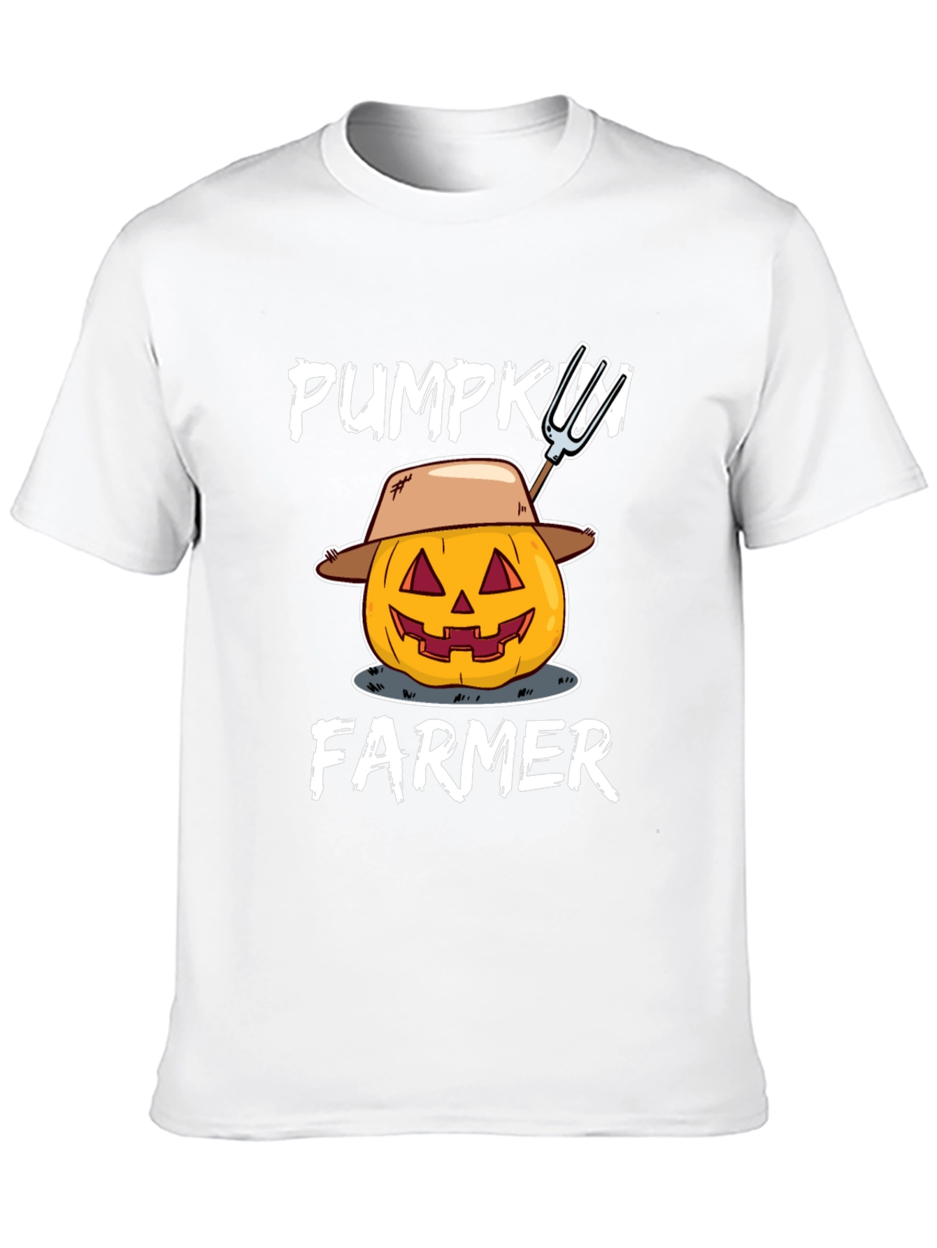 Pumpkin Farmer Graphic Tee - Halloween Harvest Shirt