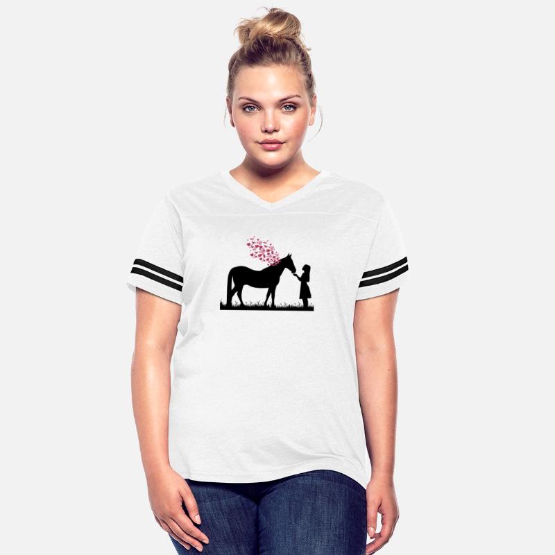 Horse with heart and girl Horse love shirt gift