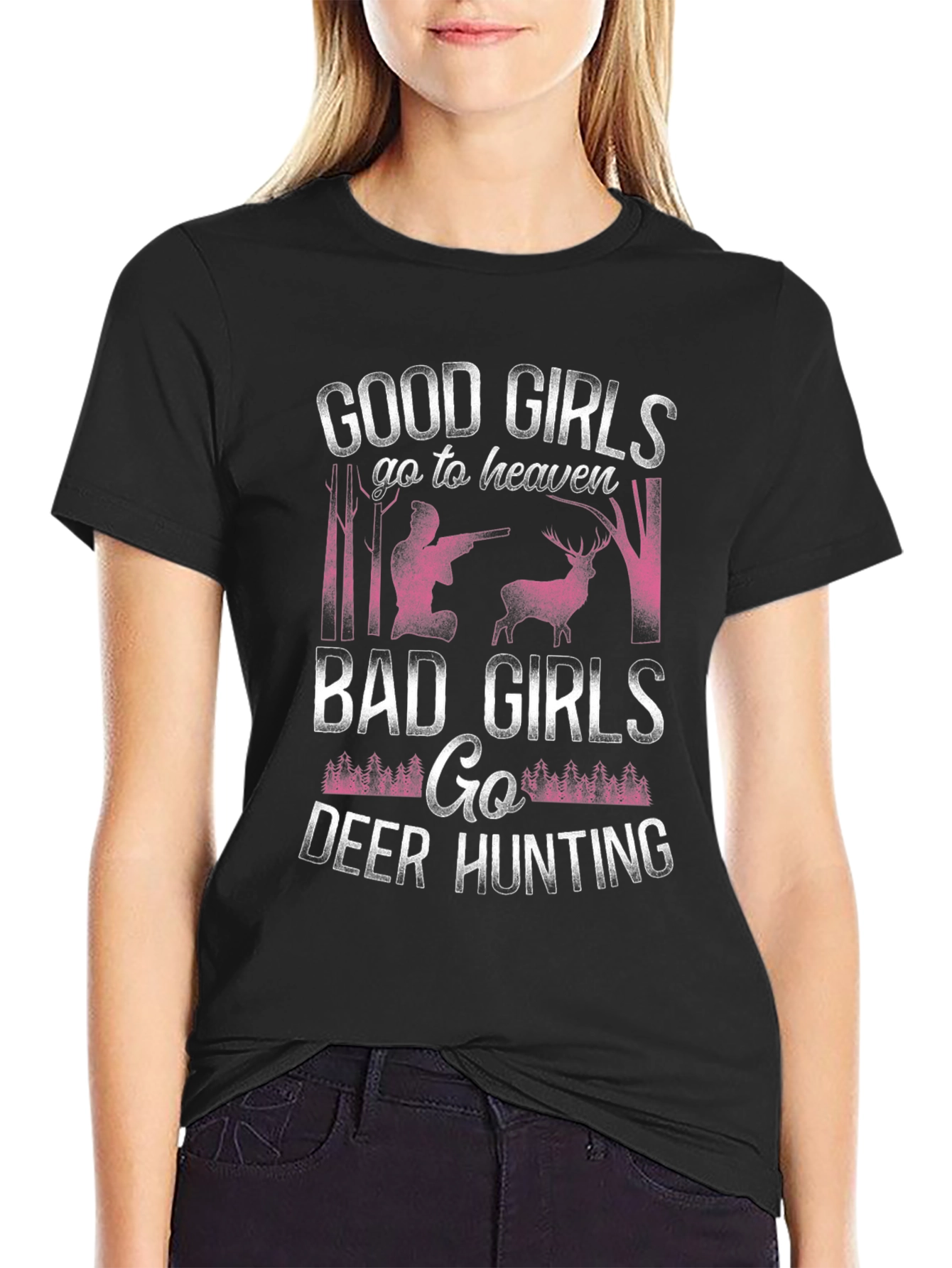 Good Girls Deer Hunting Graphic Tee
