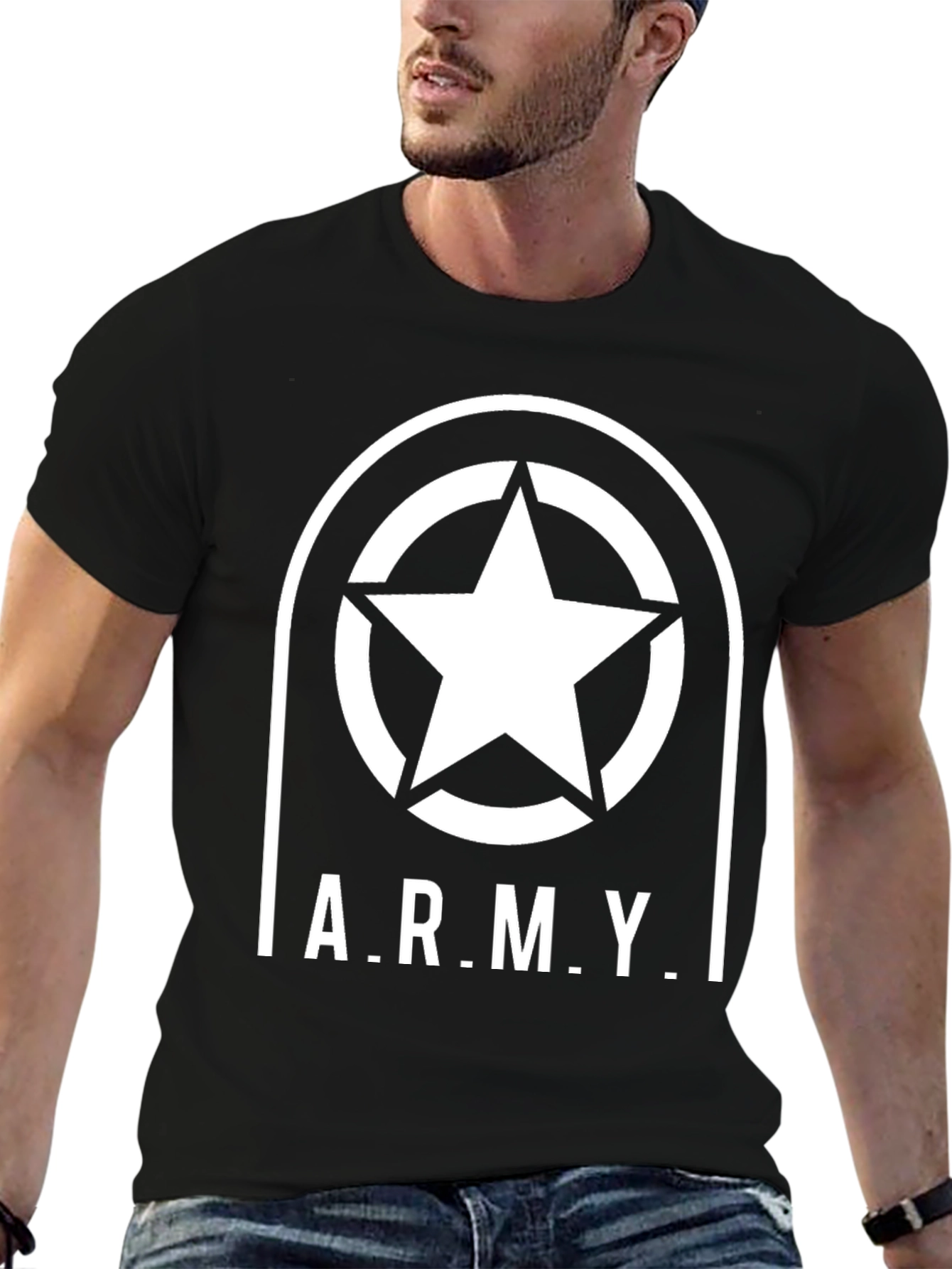 Army Star Graphic T-Shirt - Military Style