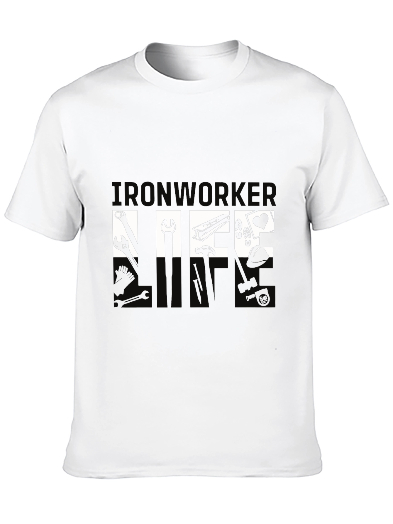 Ironworker Life T-Shirt - Black Graphic Tee