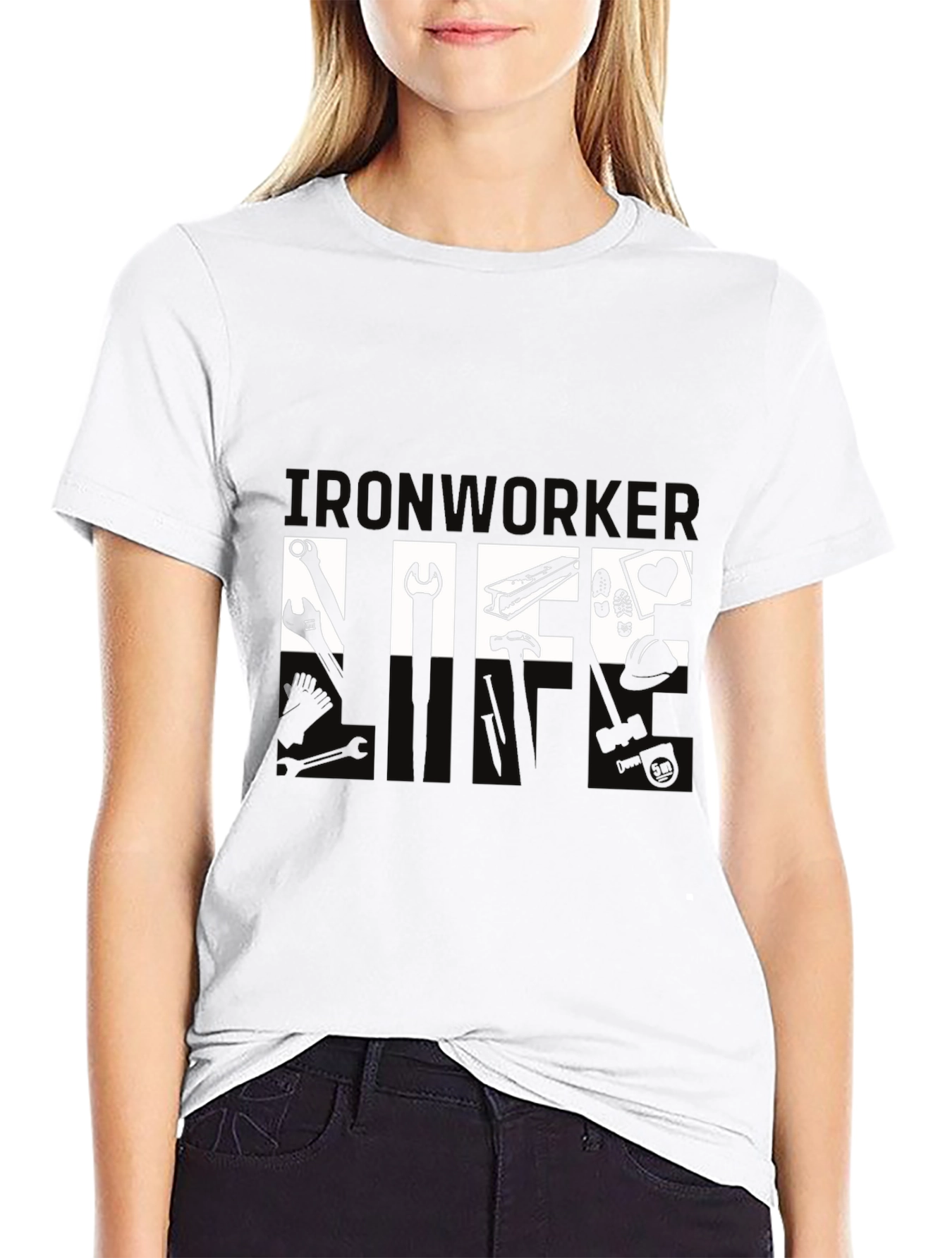 Ironworker Life T-Shirt - Black Graphic Tee