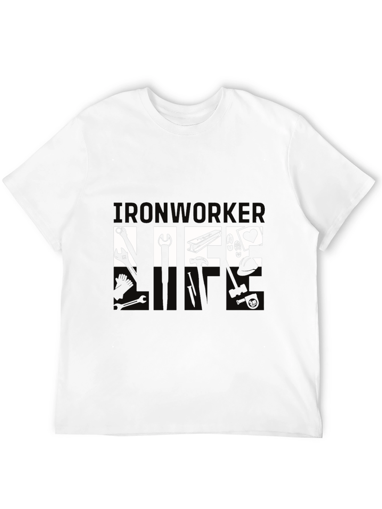 Ironworker Life T-Shirt - Black Graphic Tee