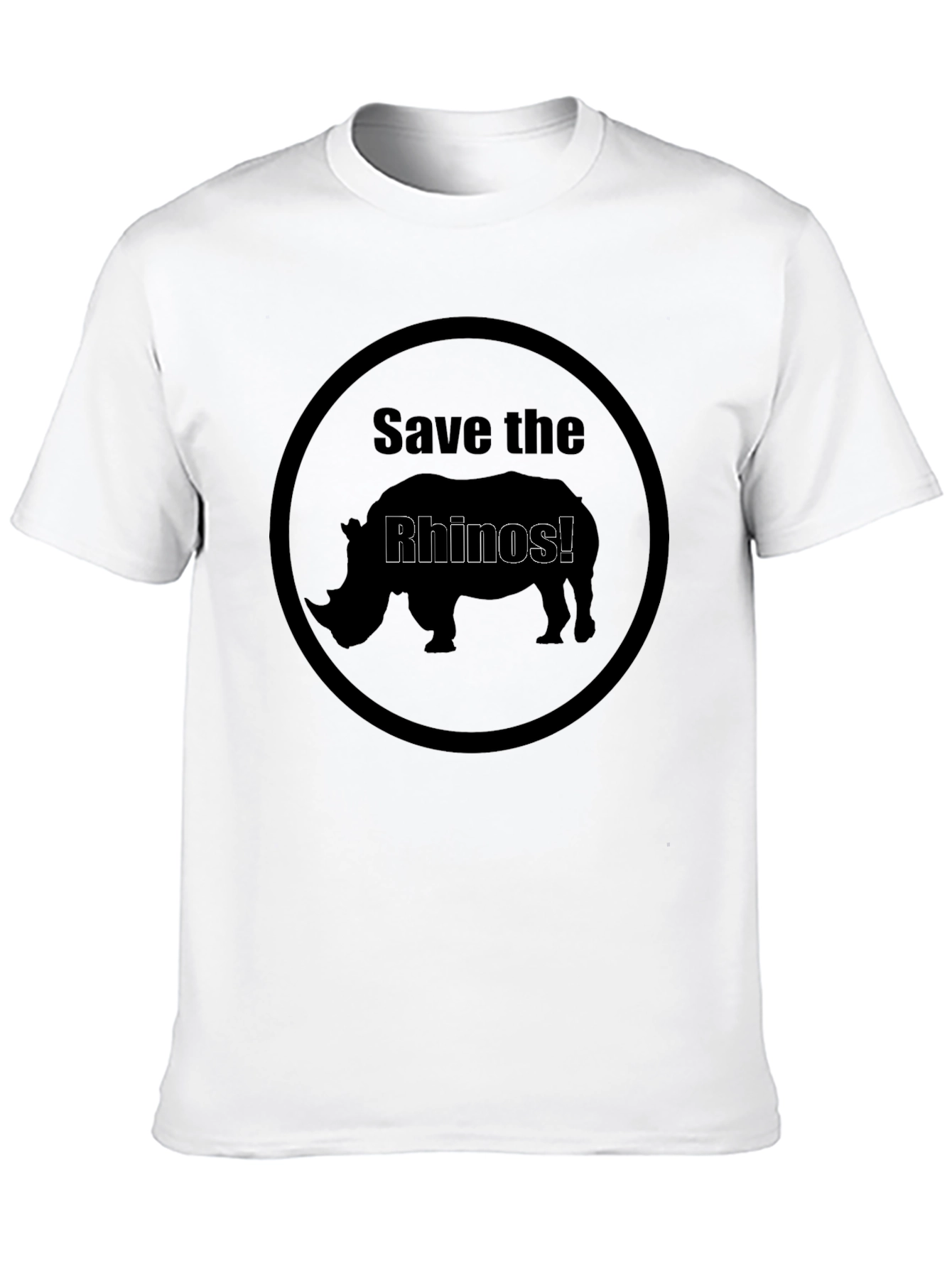 Save the Rhinos! Black T-Shirt