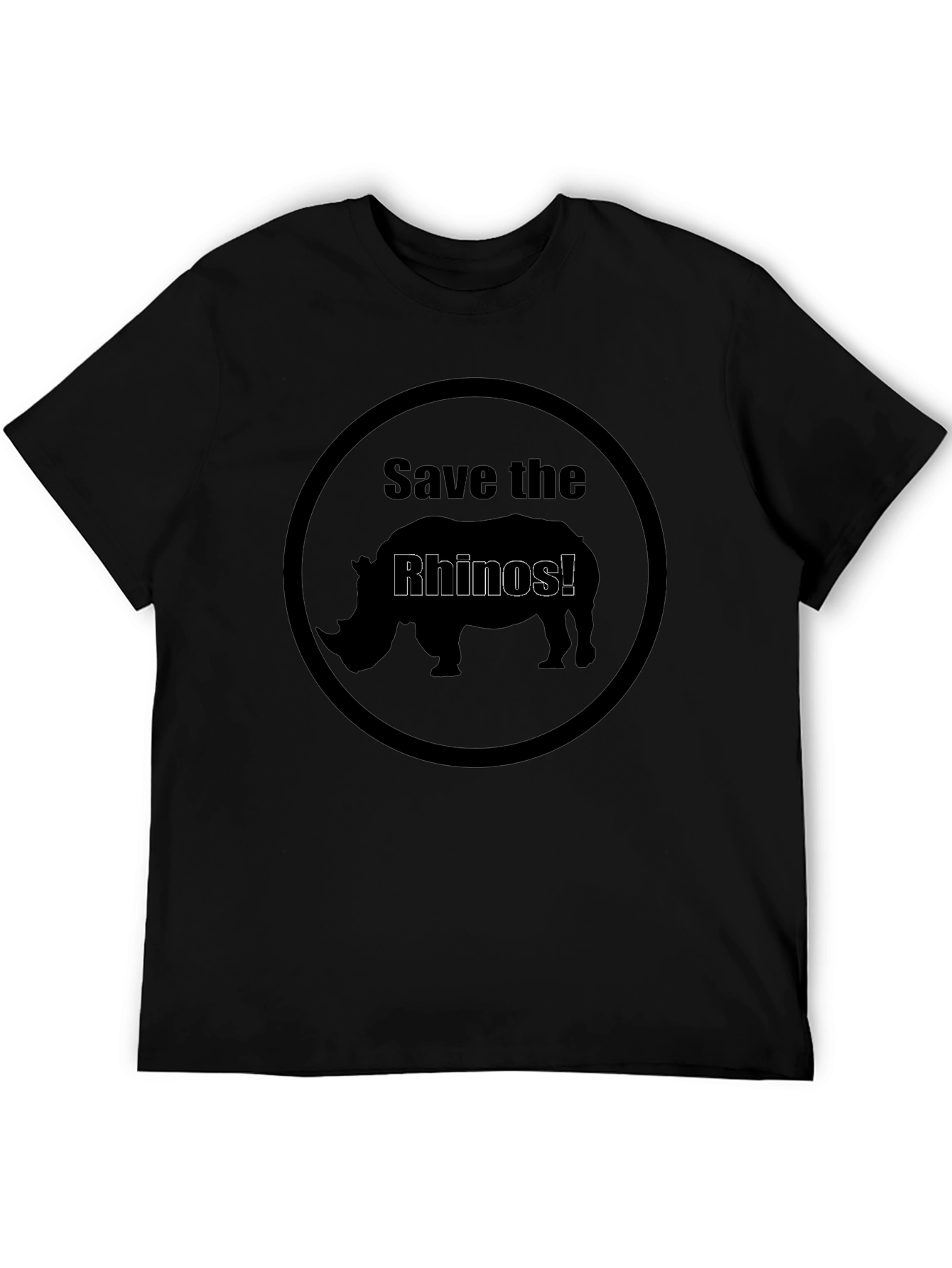 Save the Rhinos! Black T-Shirt