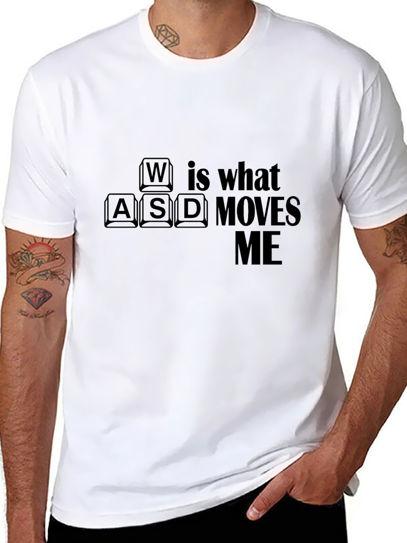 Gaming Keyboard Keys T-Shirt - WASD Moves Me