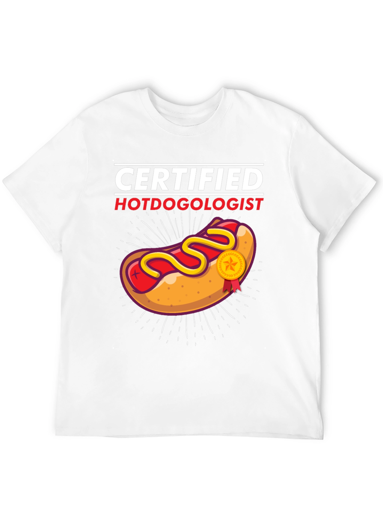 Certified Hotdogologist Black Graphic T-Shirt