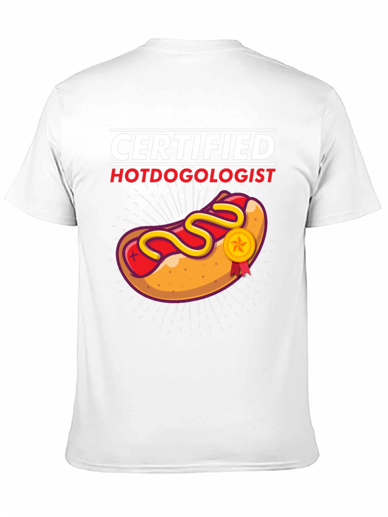 Certified Hotdogologist Black Graphic T-Shirt
