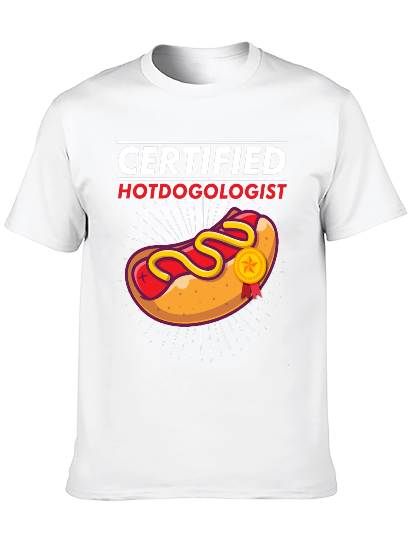 Certified Hotdogologist Black Graphic T-Shirt