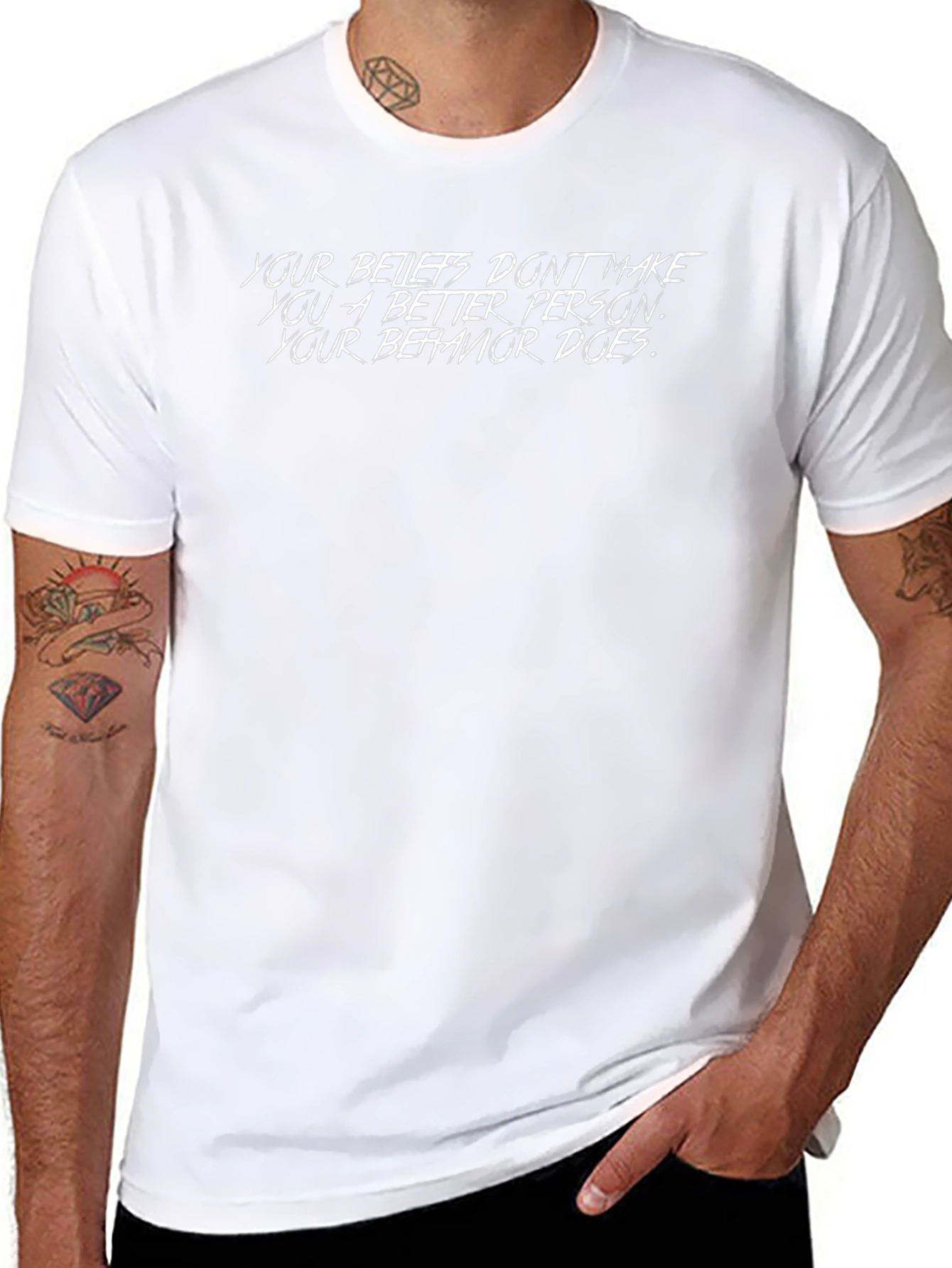 Beliefs vs Behavior Graphic Tee - Black