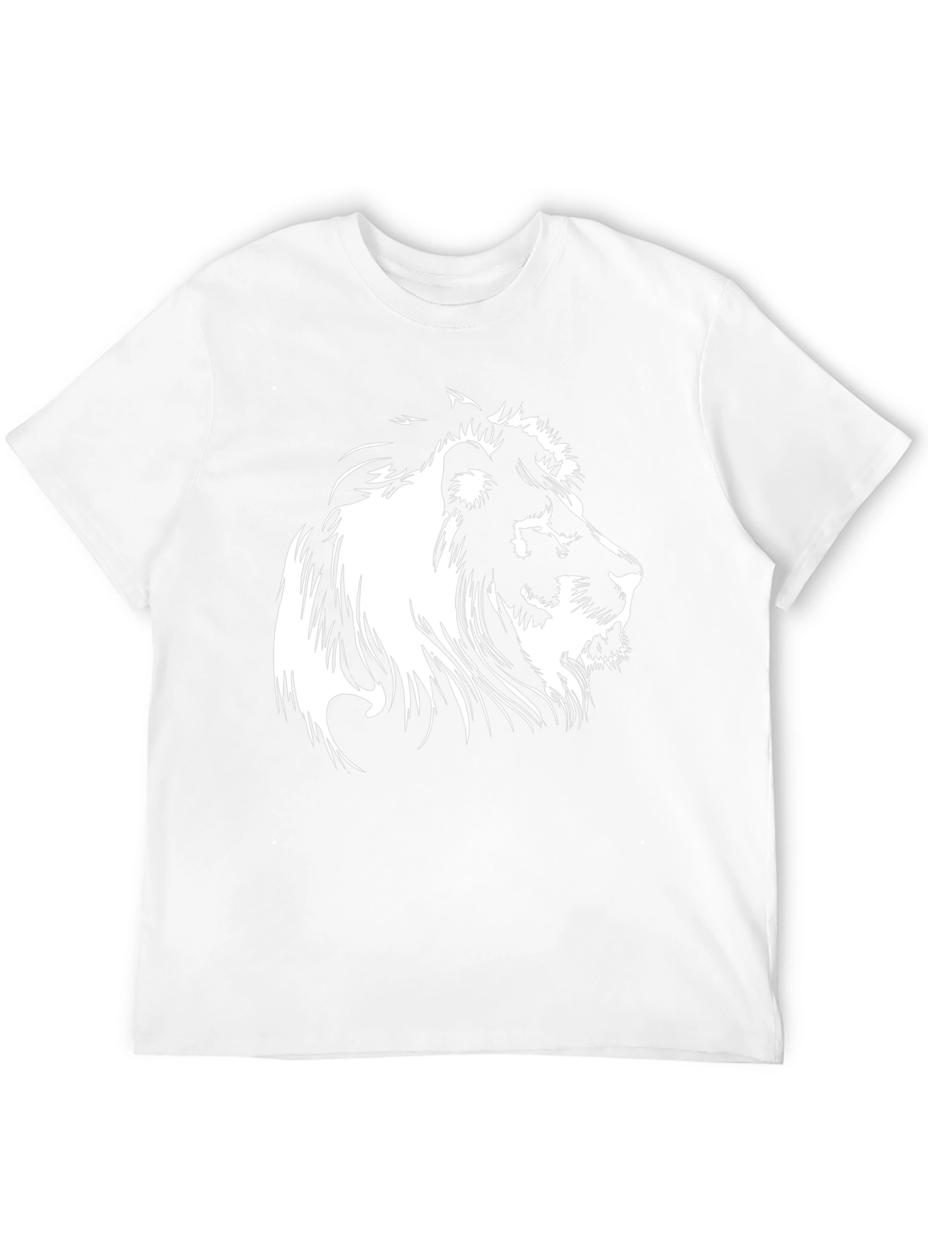 Black Lion Graphic Tee - Bold Animal Print Shirt