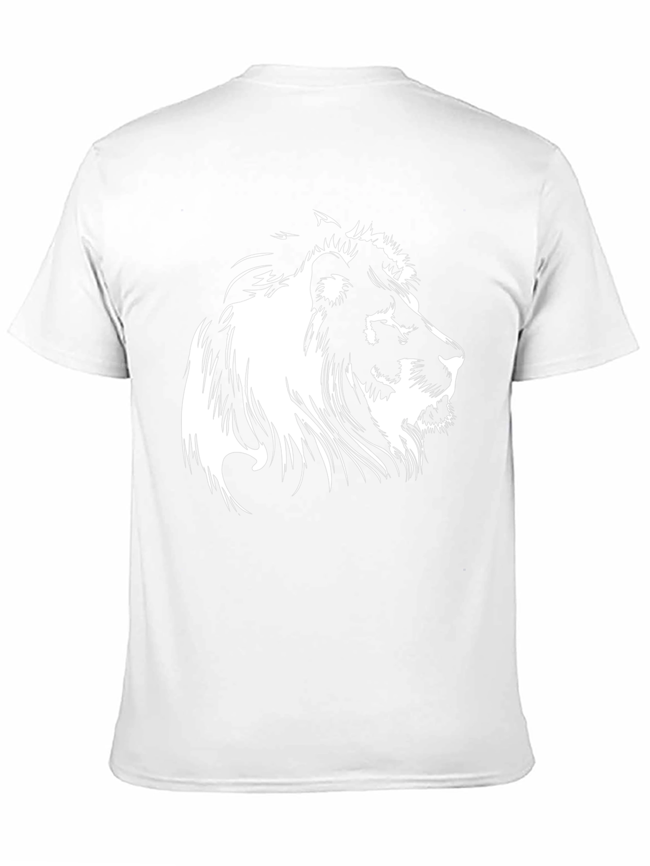 Black Lion Graphic Tee - Bold Animal Print Shirt