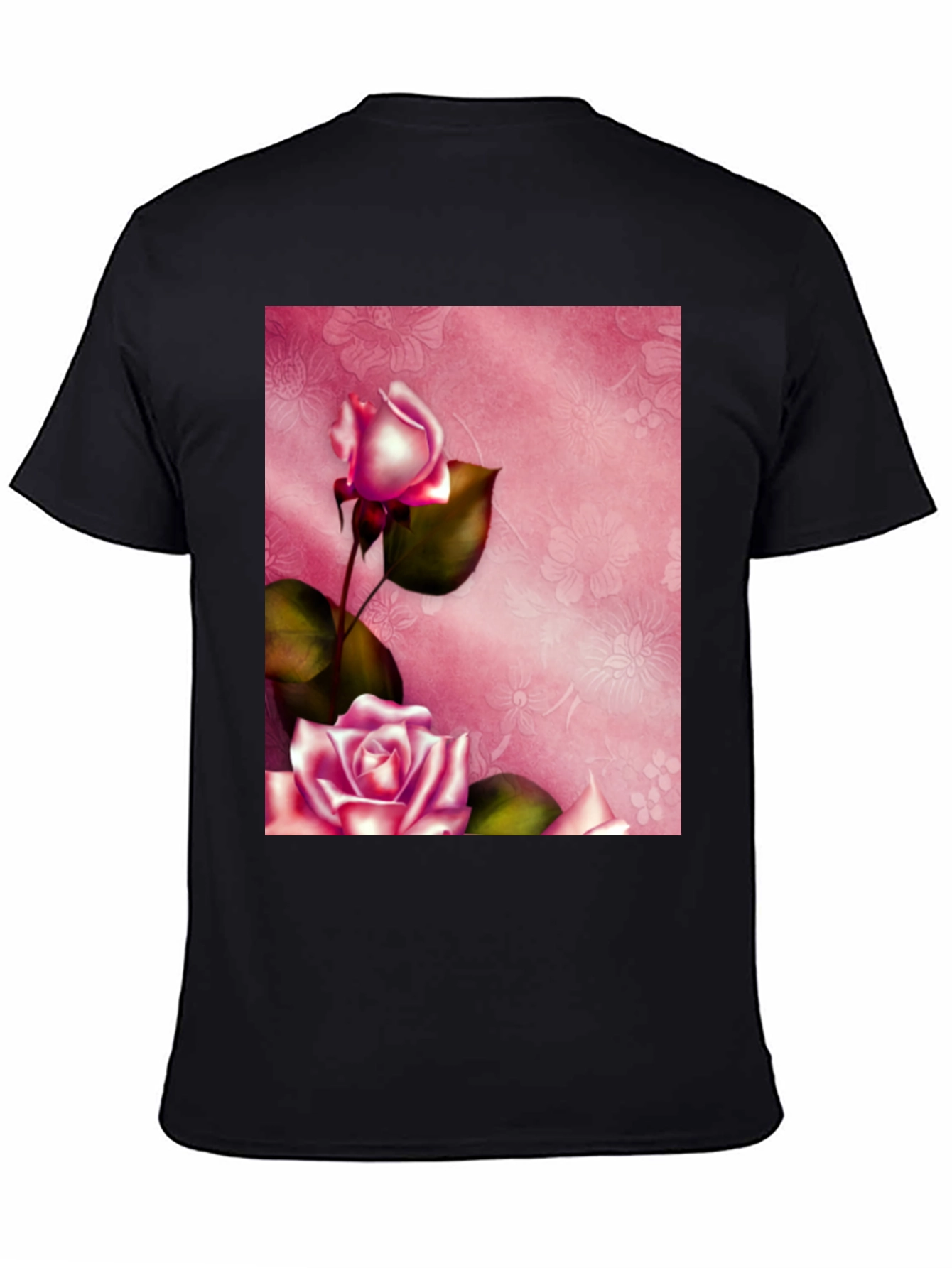 Floral Roses Graphic Tee - Stylish Blossom Design
