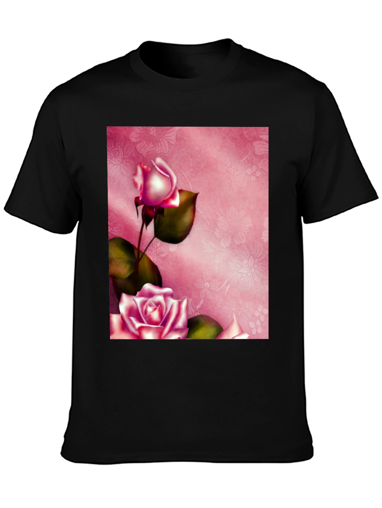 Floral Roses Graphic Tee - Stylish Blossom Design