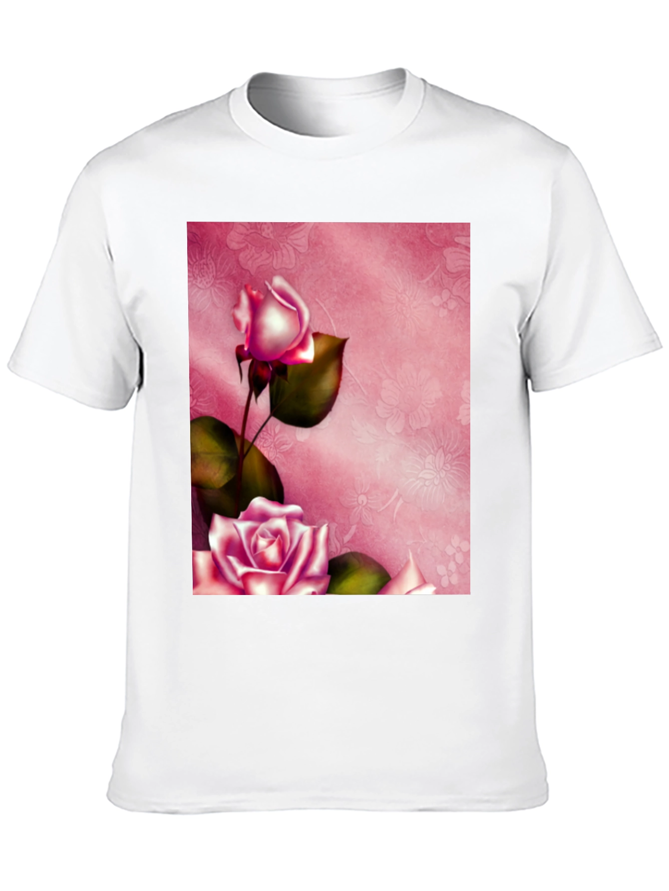 Floral Roses Graphic Tee - Stylish Blossom Design