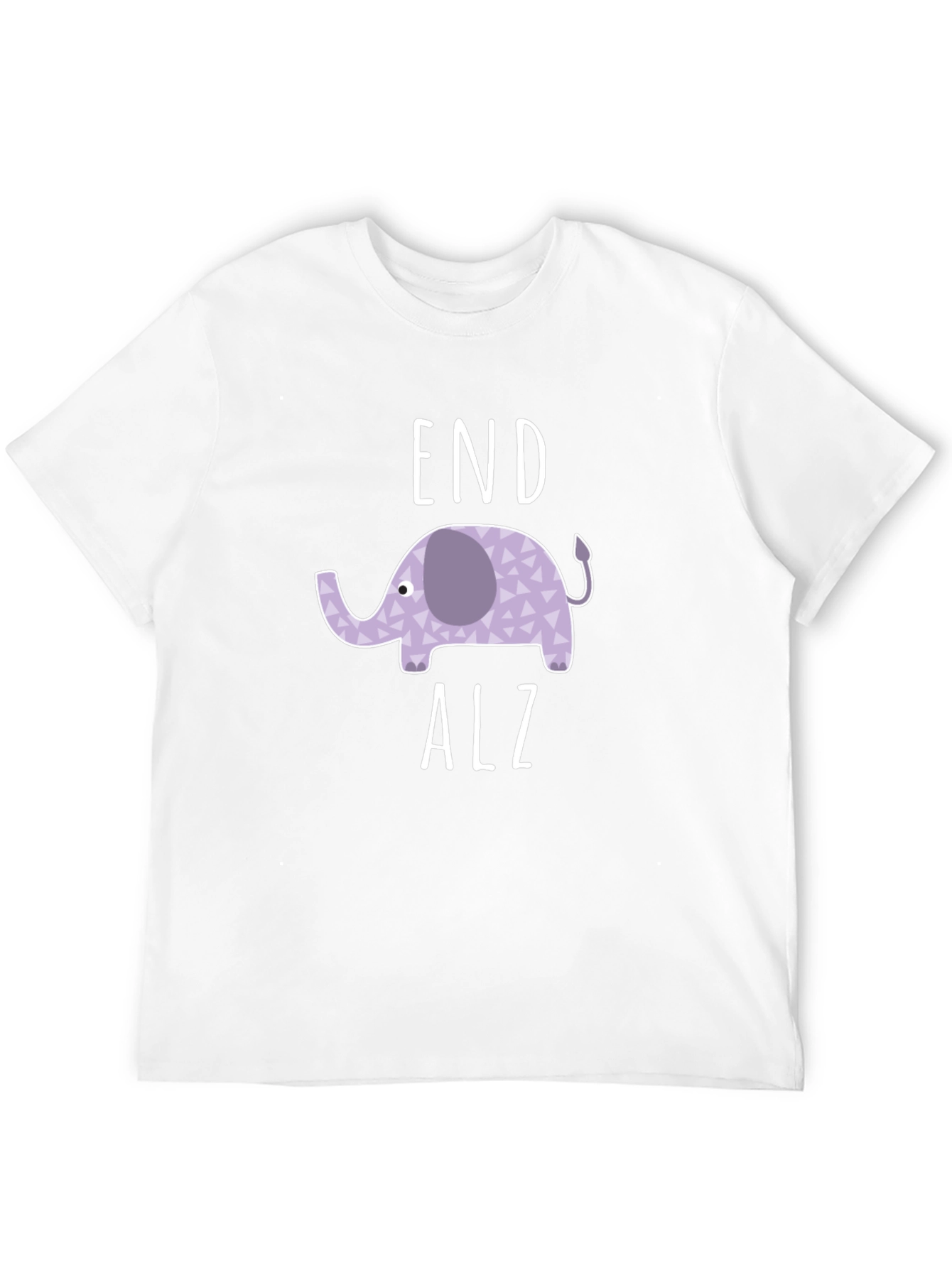 End Alz Elephant T-Shirt - Black