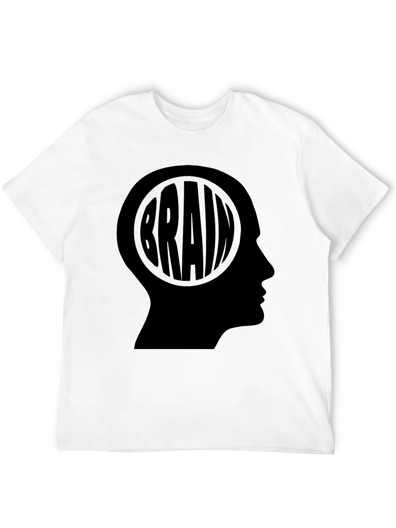 Brain Silhouette T-Shirt - Smart Thinking Tee