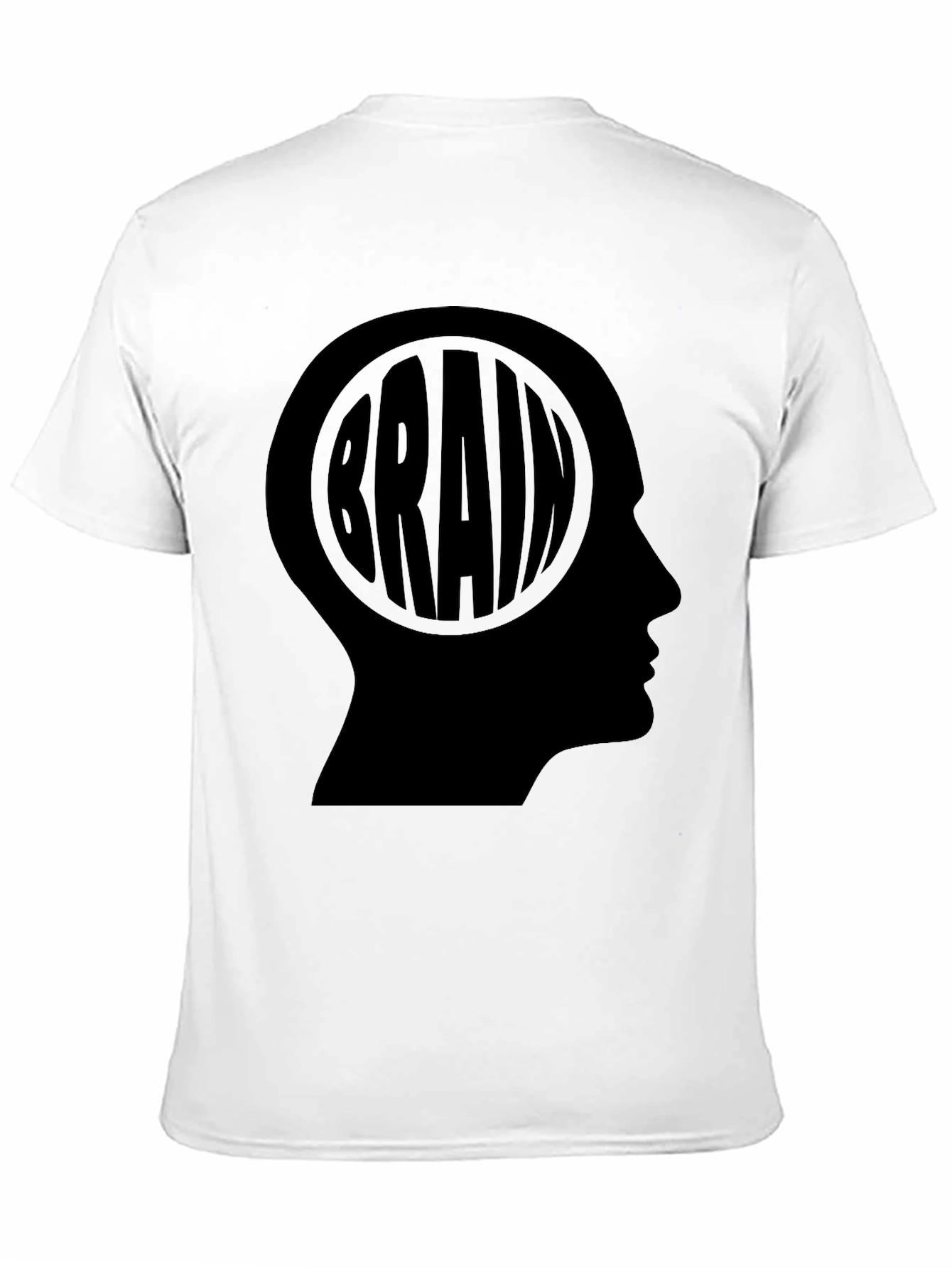 Brain Silhouette T-Shirt - Smart Thinking Tee