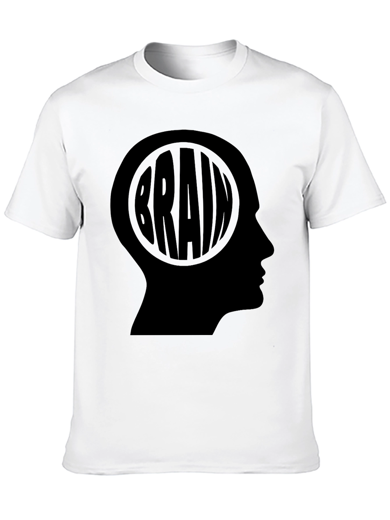 Brain Silhouette T-Shirt - Smart Thinking Tee