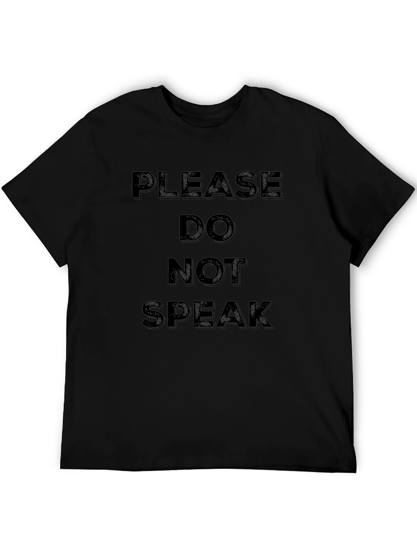 Please Do Not Speak Graphic Tee - Black