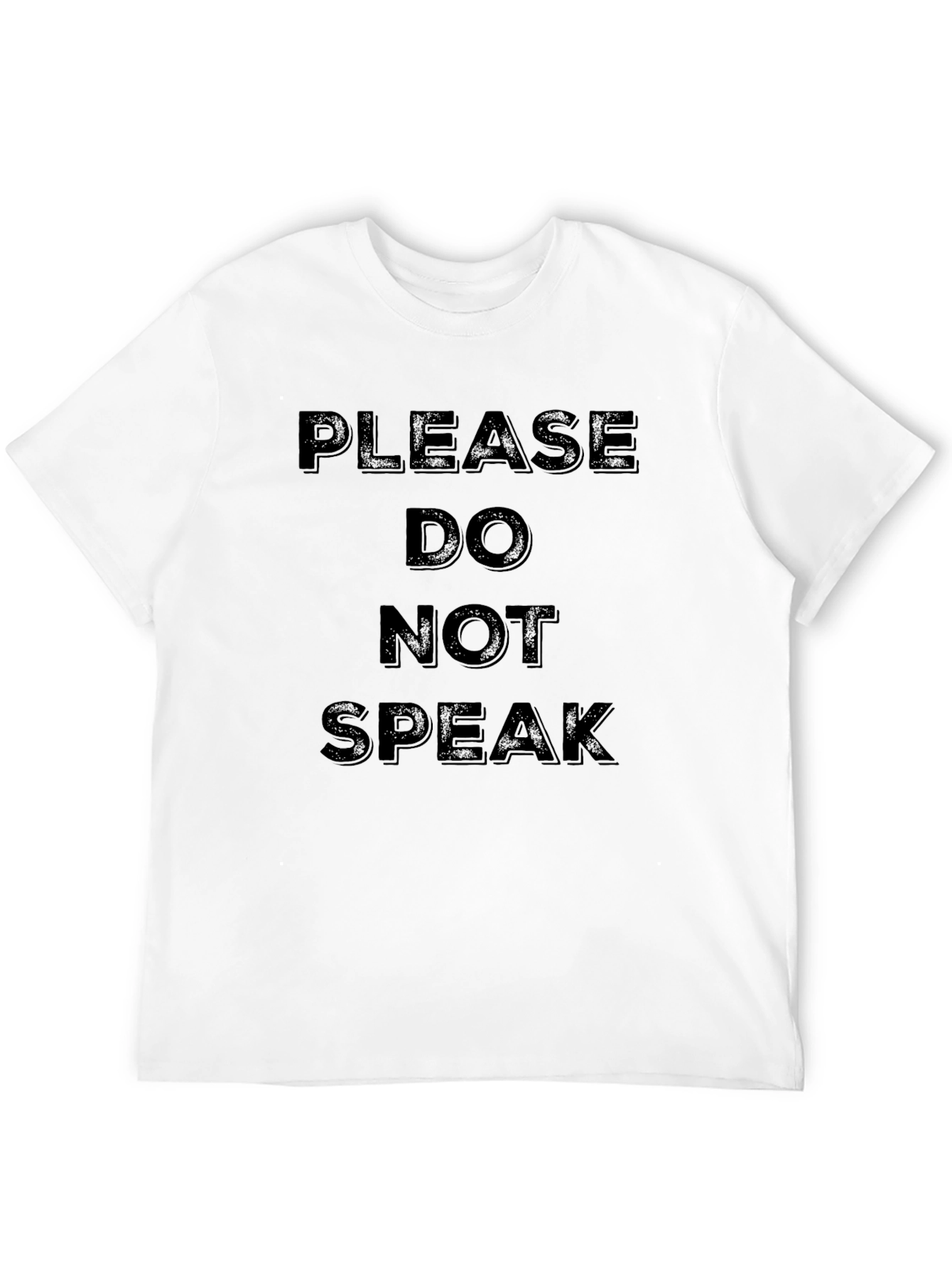 Please Do Not Speak Graphic Tee - Black