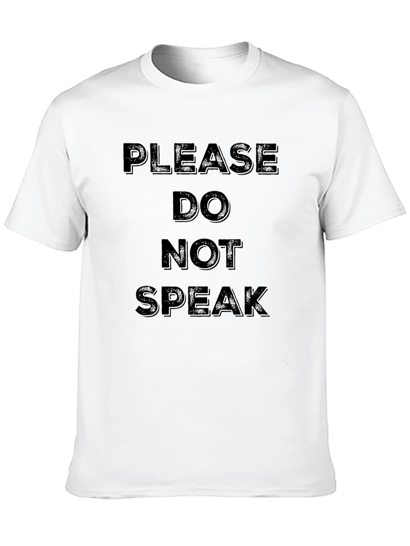 Please Do Not Speak Graphic Tee - Black