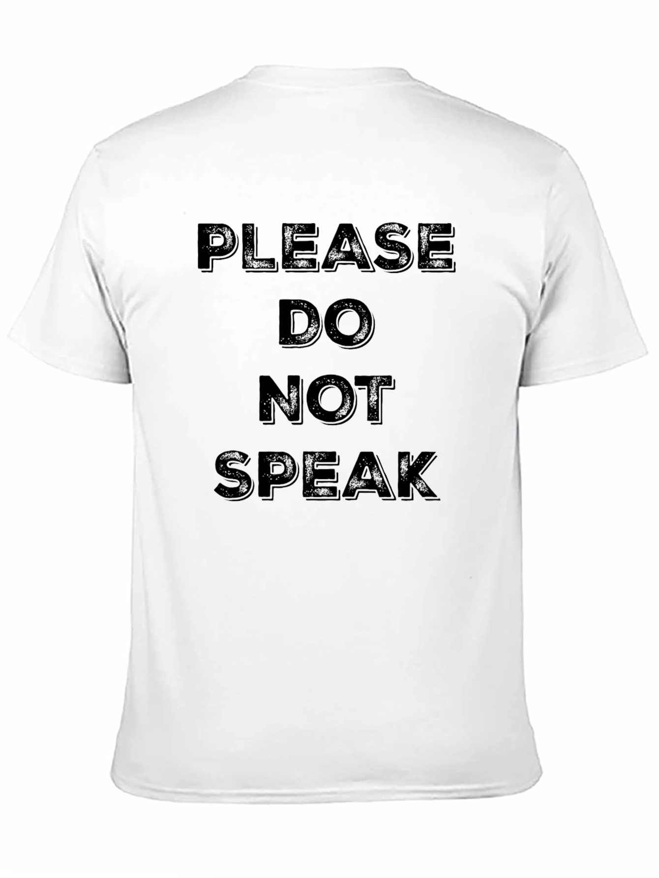 Please Do Not Speak Graphic Tee - Black