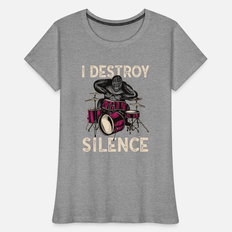 I Destroy Silence Drummer Band Music Beat Drum