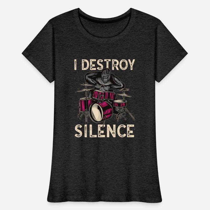 I Destroy Silence Drummer Band Music Beat Drum
