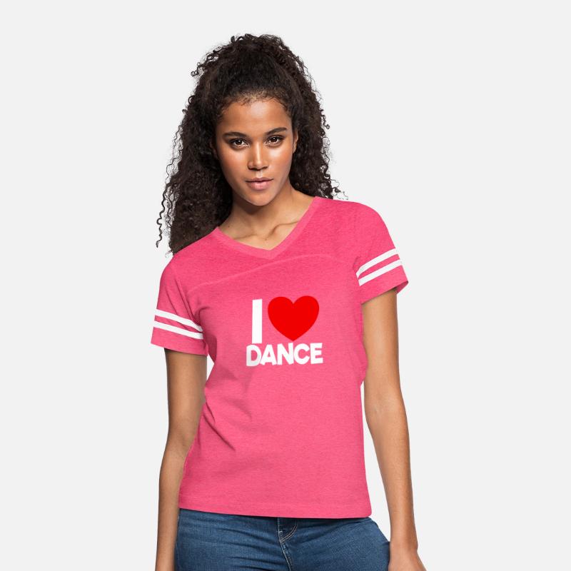 I Love Dance Red Heart Dance Lover Ballerina Dance