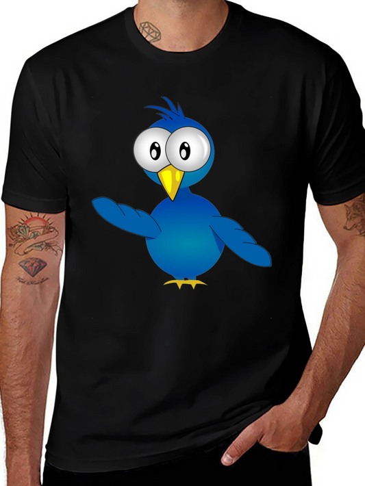 Cartoon Bird Graphic T-Shirt - Fun & Stylish Casual Wear
