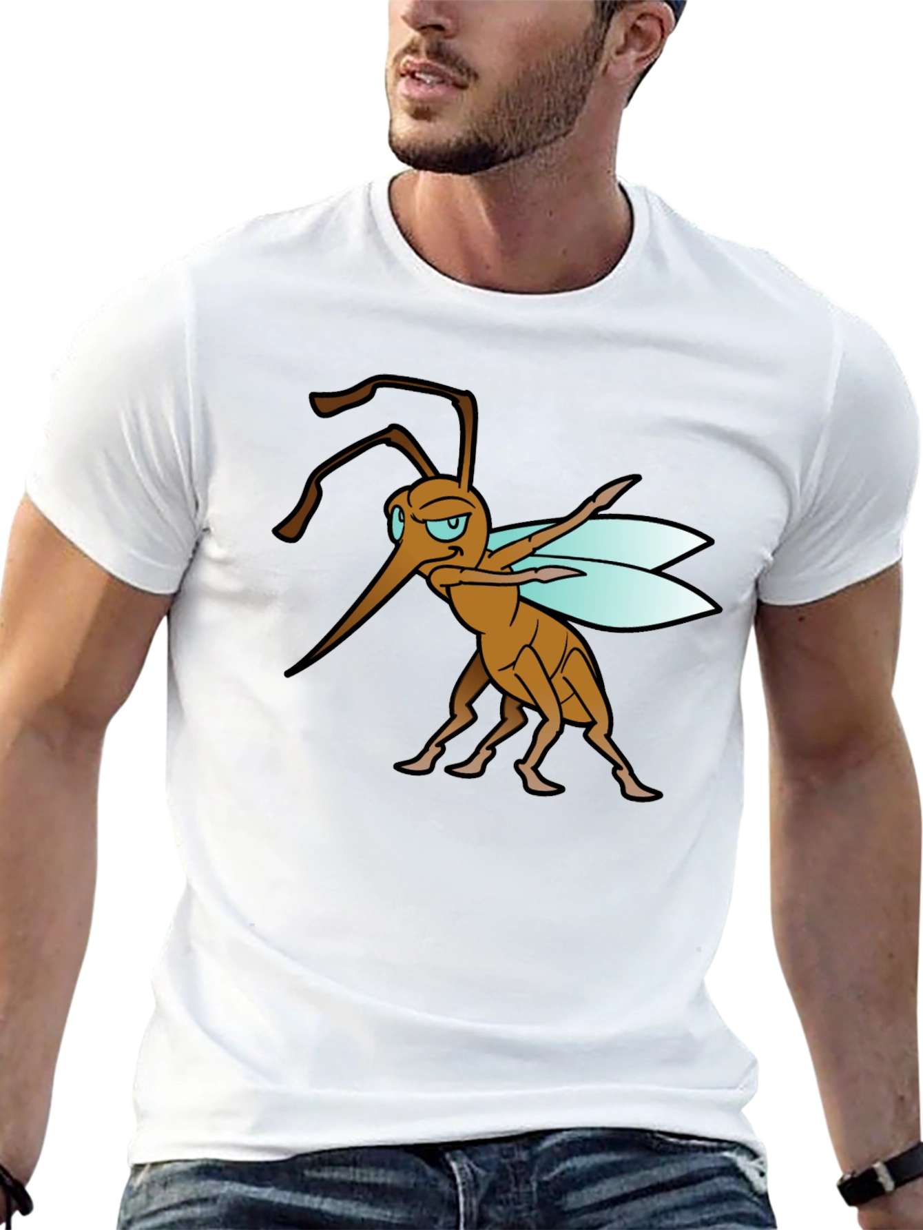 Funny Mosquito Dab T-Shirt - Novelty Cartoon Insect Tee